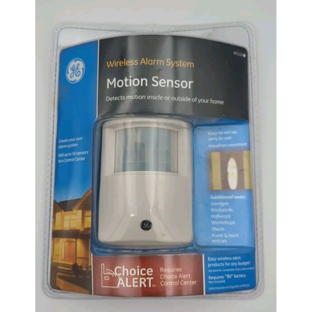 GE Choice Alert Wireless Alarm‎ System Motion Sensor #45132 New/Opened
